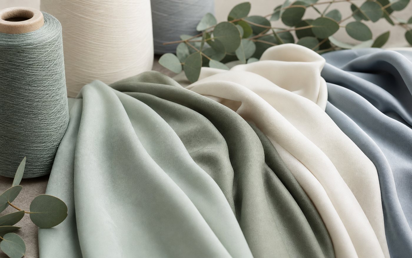 Tencel and Modal smooth draped fabric
